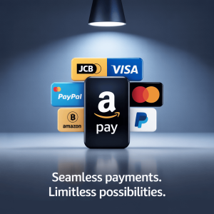 A shot ad showcasing Amazon Payment Gateways.